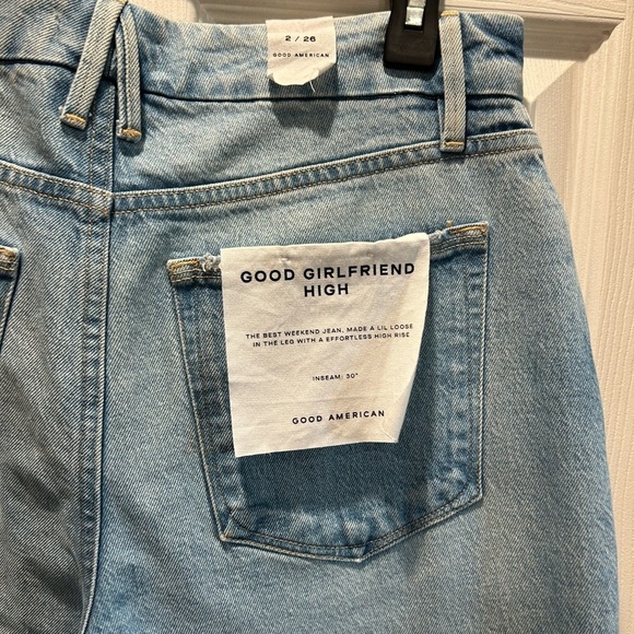 Good American Girlfriend High Rise Jeans NWT Sz 26 - Picture 5 of 7